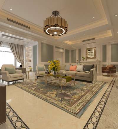 Ceiling, Lighting, Living, Furniture, Table Designs by Interior Designer PANKAJ DOGRA, Gurugram | Kolo