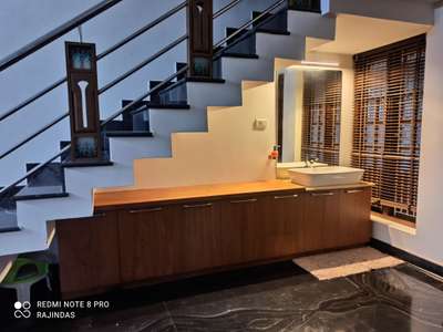 Dining, Staircase, Window Designs by Carpenter Rajindas Nadukkandi, Kozhikode | Kolo