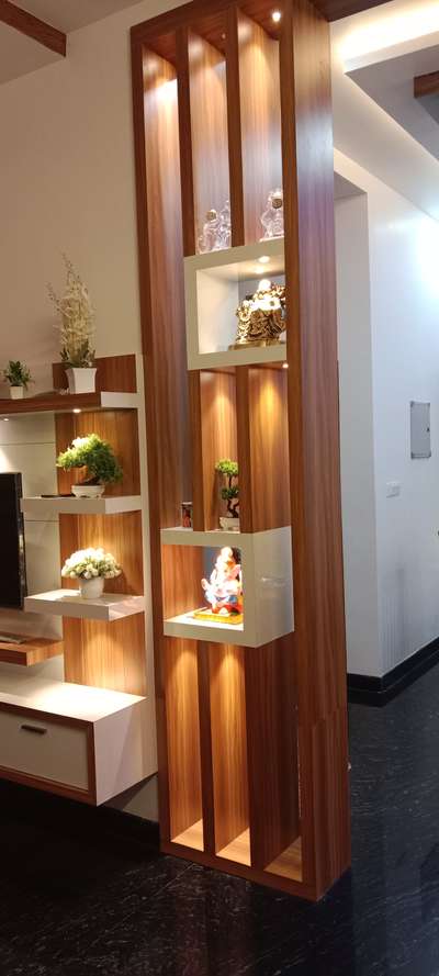 Lighting, Home Decor, Storage, Prayer Room, Living Designs by Interior Designer shaiju karthika, Kozhikode | Kolo