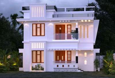 Exterior, Lighting Designs by Contractor Rajin M R, Kozhikode | Kolo