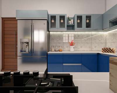 Kitchen, Storage Designs by Interior Designer Elegant home interiors, Wayanad | Kolo