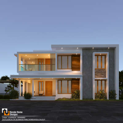 Exterior, Lighting Designs by Contractor വീട് ഒരു സ്വപ്നം , Kozhikode | Kolo