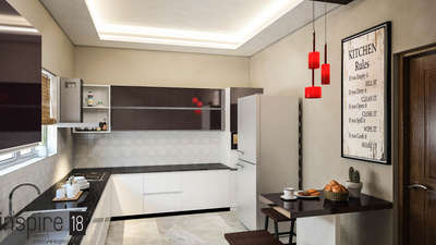 Kitchen, Lighting, Storage Designs by Interior Designer Nighil Madhav, Thrissur | Kolo