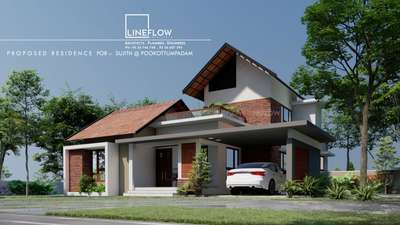Exterior Designs by Architect LINEFLOW ARCHITECTS, Malappuram | Kolo