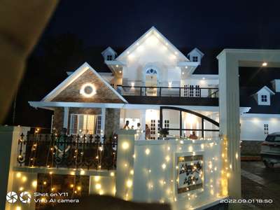 Exterior, Lighting Designs by Electric Works Shanavas electro mech, Pathanamthitta | Kolo