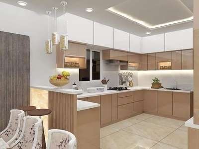 Kitchen, Lighting, Furniture, Storage, Ceiling Designs by Interior Designer NIJU GEORGE , Alappuzha | Kolo