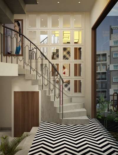 Door, Flooring, Staircase, Wall, Lighting Designs by 3D & CAD Kamran  saifi, Delhi | Kolo