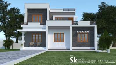 Exterior Designs by Architect SK Homes, Thrissur | Kolo