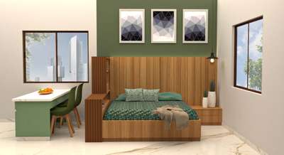 Furniture, Storage, Bedroom, Wall, Window Designs by Interior Designer Natasha Shah, Jaipur | Kolo