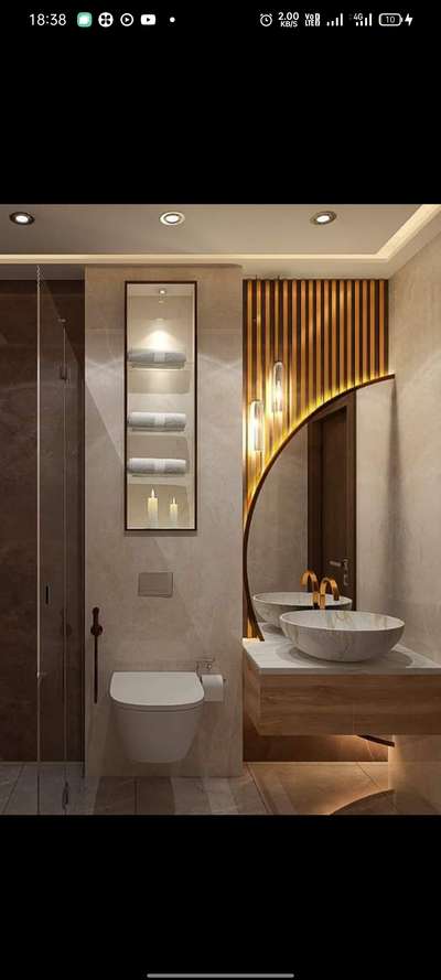 Bathroom, Lighting, Wall Designs by Interior Designer Amit kumar, Gurugram | Kolo