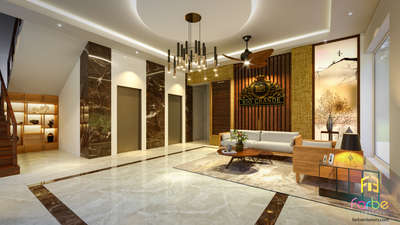 Ceiling, Furniture, Lighting, Living Designs by Interior Designer farbe  Interiors , Thrissur | Kolo