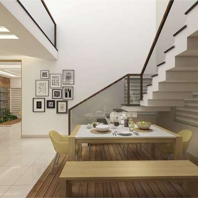 Dining, Staircase, Furniture, Table Designs by Interior Designer Agnikon  Architectural Designs , Thrissur | Kolo