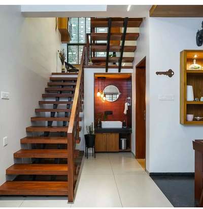 Staircase, Dining Designs by Architect Ar anulashin , Malappuram | Kolo