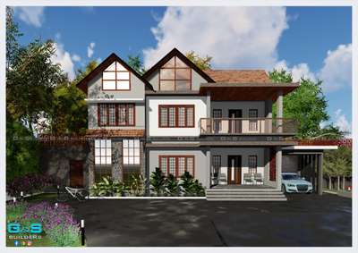 Exterior, Plans, Home Decor, Outdoor Designs by Civil Engineer saji parakkadavu, Malappuram | Kolo