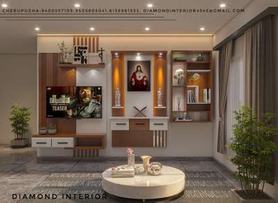 Lighting, Living, Table, Storage, Prayer Room Designs by Interior Designer Rahulmitza Mitza, Kannur | Kolo