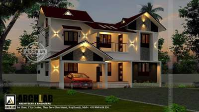Exterior, Lighting Designs by Civil Engineer Arshad Paloli ARCHLAB, Kozhikode | Kolo