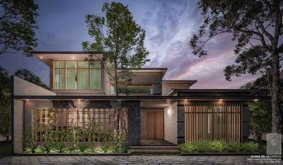 Exterior, Lighting Designs by Architect Blended Architects, Malappuram | Kolo