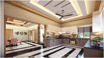 Ceiling, Kitchen, Storage, Flooring, Furniture Designs by Interior Designer rahul ojha, Jaipur | Kolo
