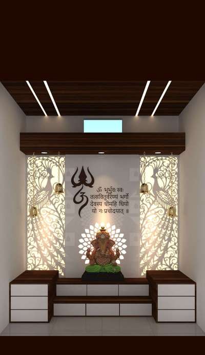 Lighting, Prayer Room, Storage Designs by Carpenter Mr Suthar, Udaipur | Kolo