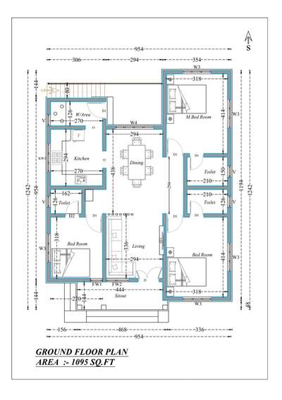 Plans Designs by Civil Engineer Jishnu Murali, Thrissur | Kolo