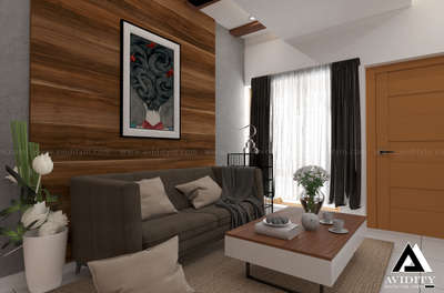 Living, Furniture, Table, Home Decor, Wall Designs by Interior Designer Vaishnavi Omanakuttan, Alappuzha | Kolo