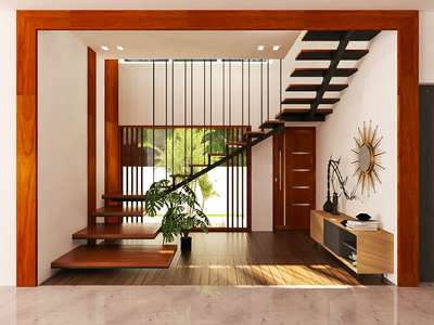 Staircase Designs by 3D & CAD D2L INTERIORFORSPACE, Ernakulam | Kolo