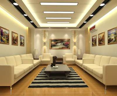 Ceiling, Lighting, Living, Table, Furniture Designs by Interior Designer Yasir  Mohd , Kozhikode | Kolo