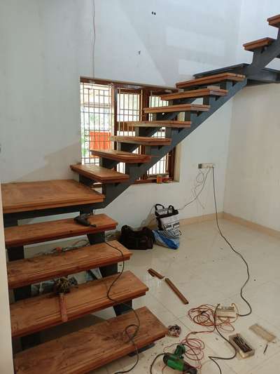 Staircase Designs by Carpenter Sreelesh C P Balussery , Kozhikode | Kolo