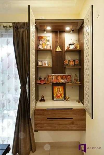 Prayer Room, Storage Designs by Interior Designer Geetesh Verma, Gurugram | Kolo