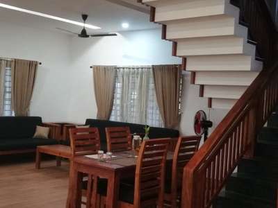 Dining, Furniture, Table, Lighting, Staircase Designs by Contractor Aji N, Kottayam | Kolo