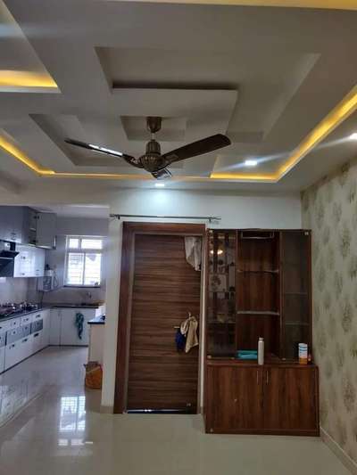 Ceiling, Kitchen, Lighting, Storage, Door Designs by Contractor Wajid Ali Khan, Bhopal | Kolo