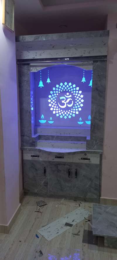 Prayer Room, Lighting, Storage Designs by Carpenter Nazar saifi, Ghaziabad | Kolo