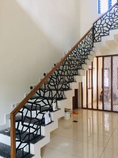 Staircase Designs by Architect Wood art, Malappuram | Kolo