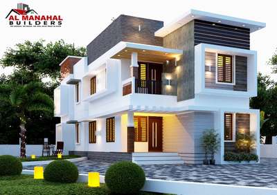 Exterior, Lighting Designs by Civil Engineer AL Manahal Builders and Developers, Thiruvananthapuram | Kolo