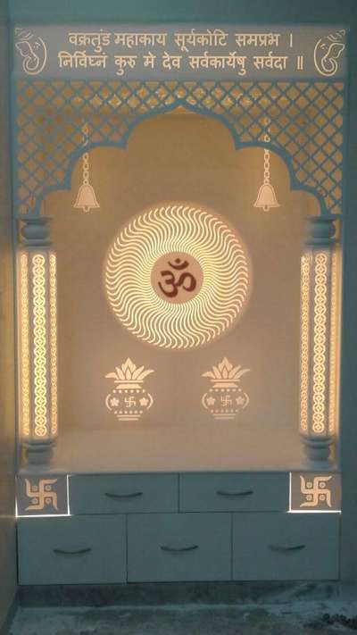 Lighting, Prayer Room, Storage Designs by 3D & CAD SHIVA Gupta, Delhi | Kolo