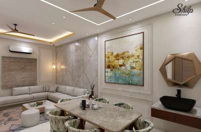 Ceiling, Furniture, Lighting, Living, Table Designs by Interior Designer Prateek Jain, Jaipur | Kolo