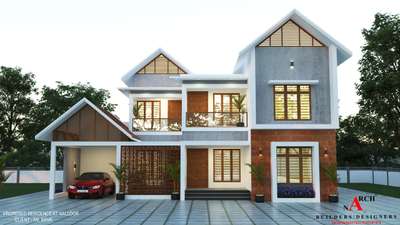 Exterior Designs by Civil Engineer Noufal N M, Wayanad | Kolo