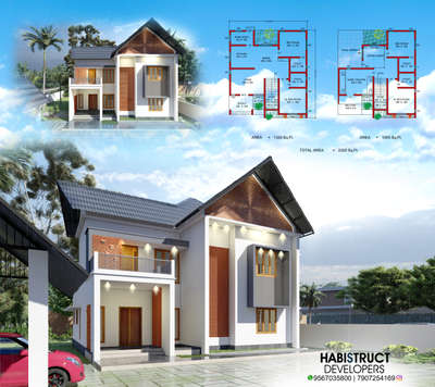 Exterior, Plans Designs by Civil Engineer HABISTRUCT  Developers , Kollam | Kolo