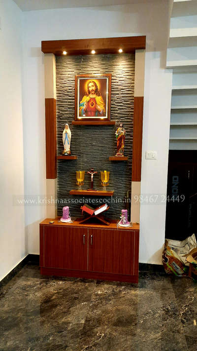 Prayer Room, Lighting Designs by Interior Designer unni Krishnan, Ernakulam | Kolo