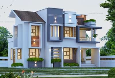 Exterior Designs by Civil Engineer ALMONZO ALI, Malappuram | Kolo