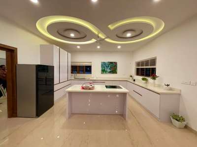 Ceiling, Lighting, Kitchen, Storage Designs by Interior Designer Acseera Interiors, Ernakulam | Kolo