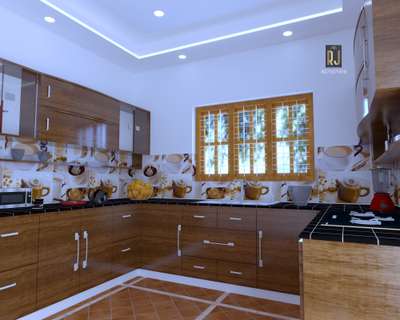 Kitchen, Storage Designs by Civil Engineer Rj Home Designs, Kottayam | Kolo