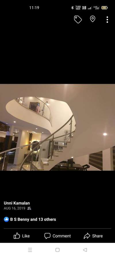 Staircase, Lighting Designs by Contractor ഉണ്ണി  കമലൻ , Alappuzha | Kolo