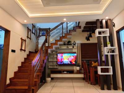 Furniture, Living, Home Decor, Staircase, Wall Designs by Contractor saburaj s raj, Thiruvananthapuram | Kolo