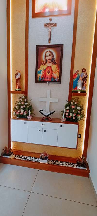 Lighting, Prayer Room, Storage Designs by Interior Designer Joju Mj, Thrissur | Kolo