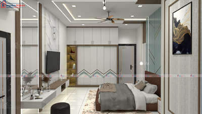 Bedroom, Ceiling, Furniture, Lighting, Storage Designs by Contractor Sharukh Khan Khan, Indore | Kolo