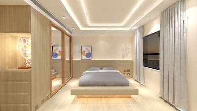 Ceiling, Furniture, Bedroom, Storage, Wall Designs by Architect Ritika Shivalik, Delhi | Kolo