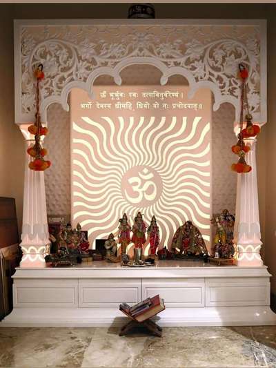 Prayer Room, Lighting Designs by Carpenter Banvari Vishwakarma, Indore | Kolo