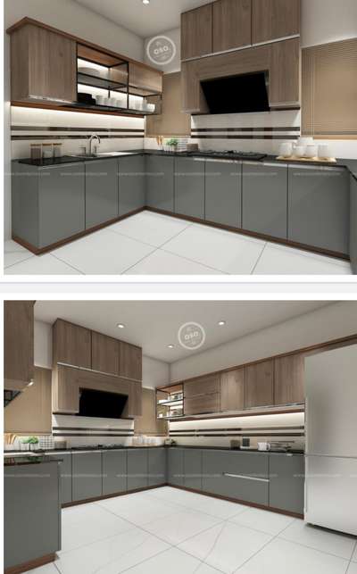 Flooring, Kitchen, Lighting, Storage Designs by Interior Designer OSO   Home Interiors , Ernakulam | Kolo