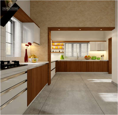 Kitchen, Storage, Lighting Designs by Interior Designer Riyas K S, Kottayam | Kolo